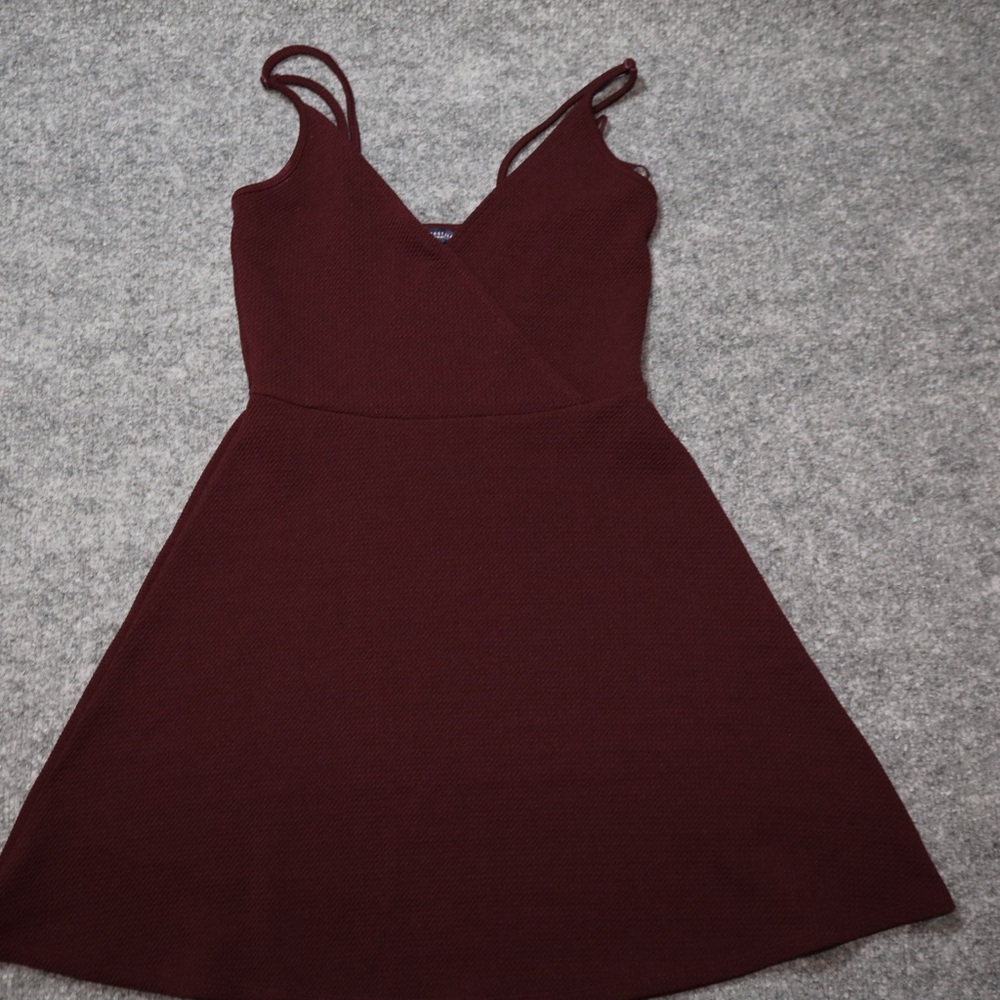 Burgundy spaghetti strap Dress